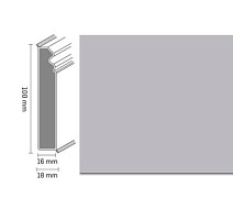 Плинтус Плинтус Dollken Cubu Flex life Hamburg Style 100 W199 Серебряный фото 1 | FLOORDEALER